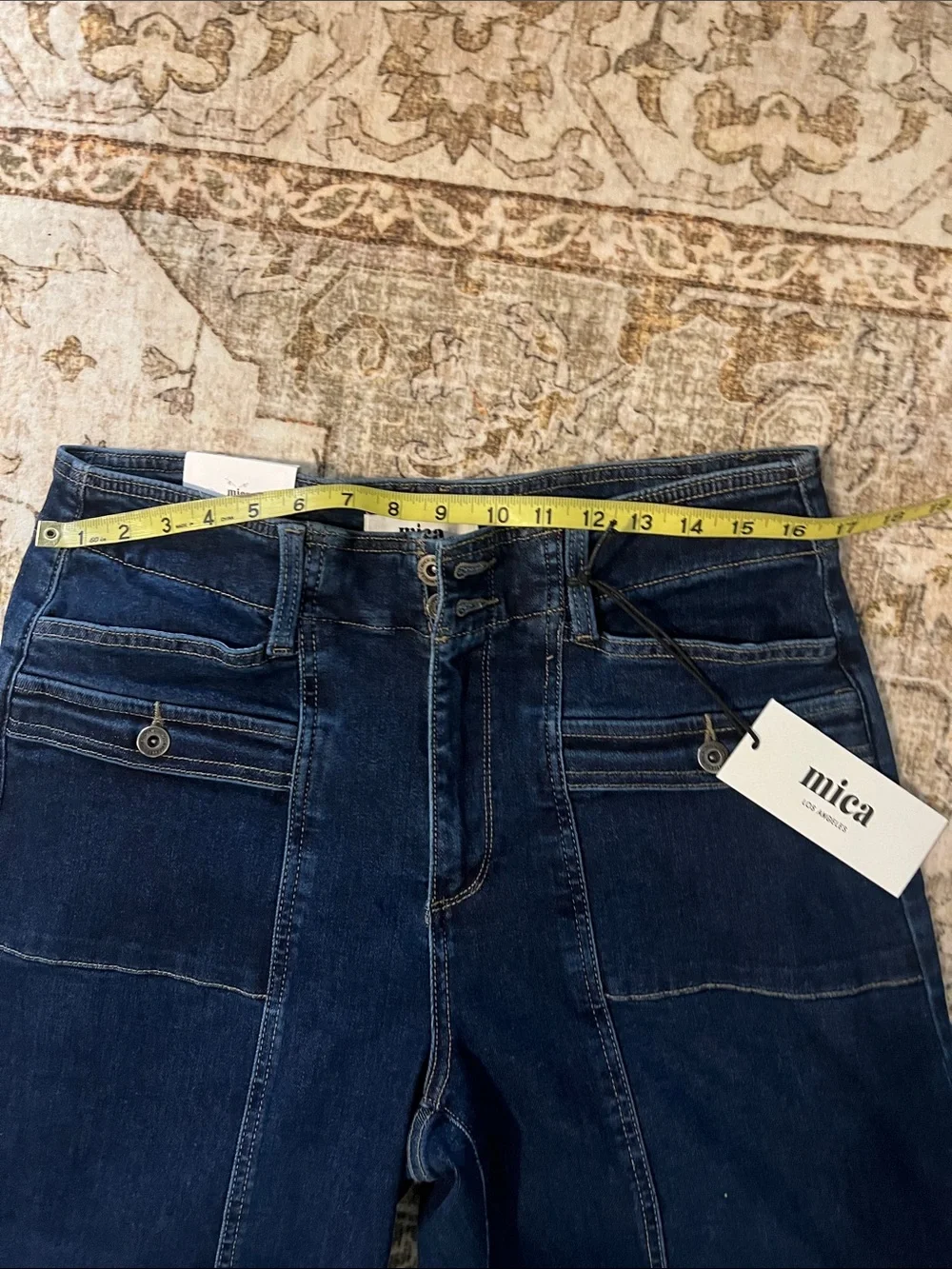 Mica High-Rise Wide Leg Jeans in Dark Indigo
